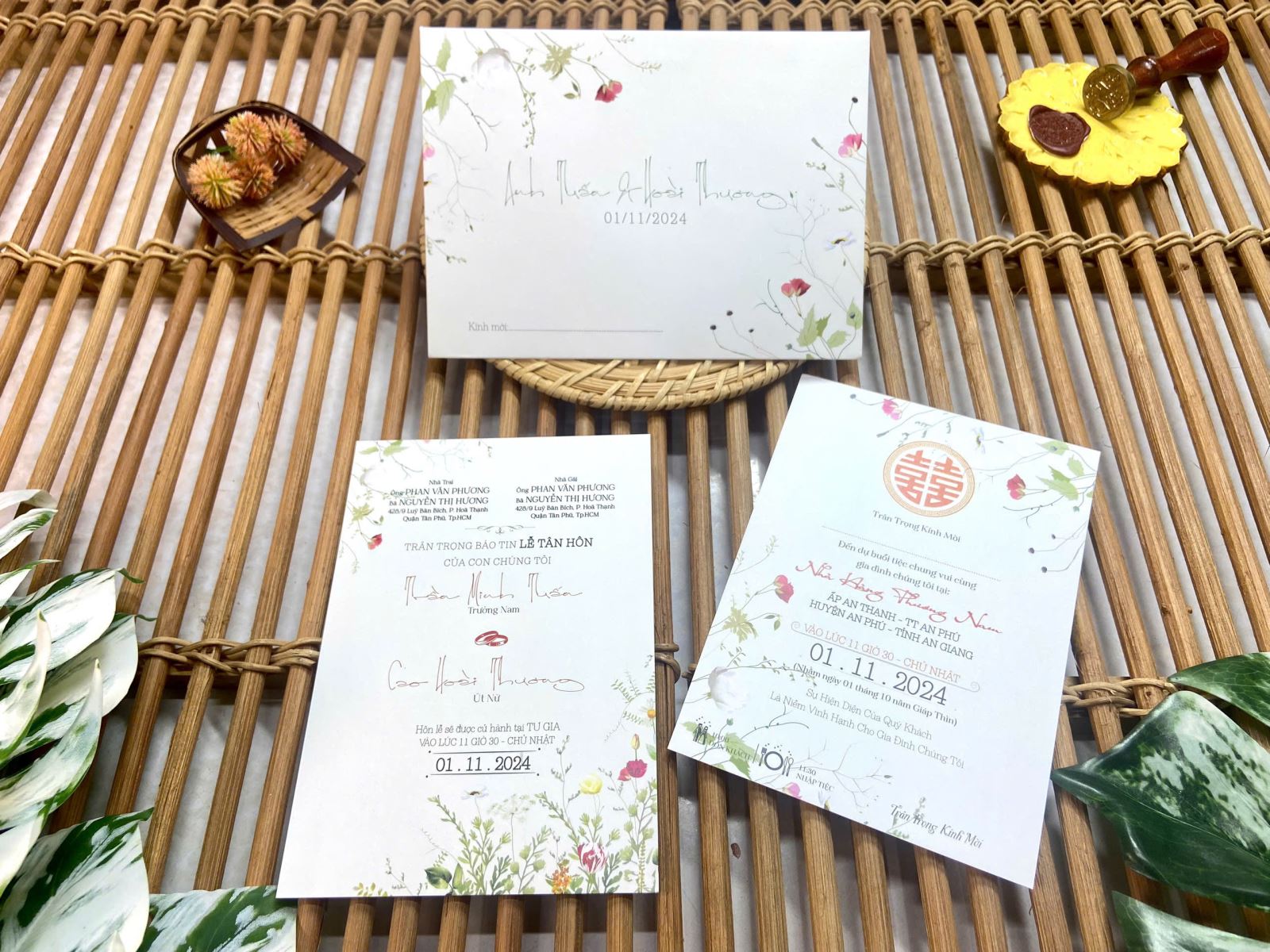 Mẫu Thiệp Cưới In KTS 